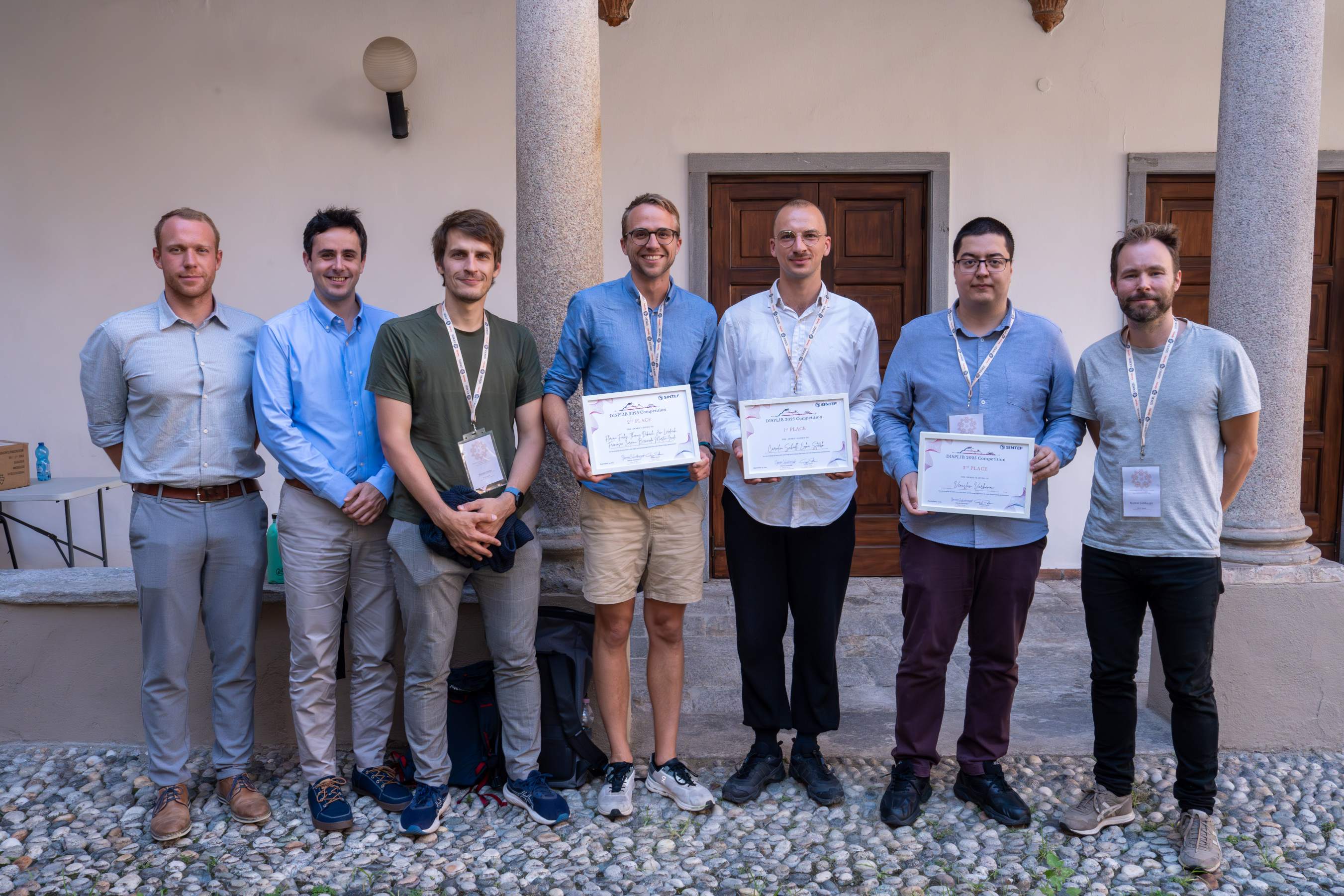 Picture of the winners of the DISPLIB competition at the ODS conference 2025-09-04.